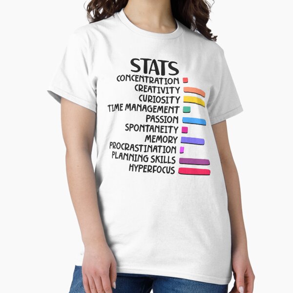Item preview, ADHD Stats designed and sold by Dolphin Graphic.