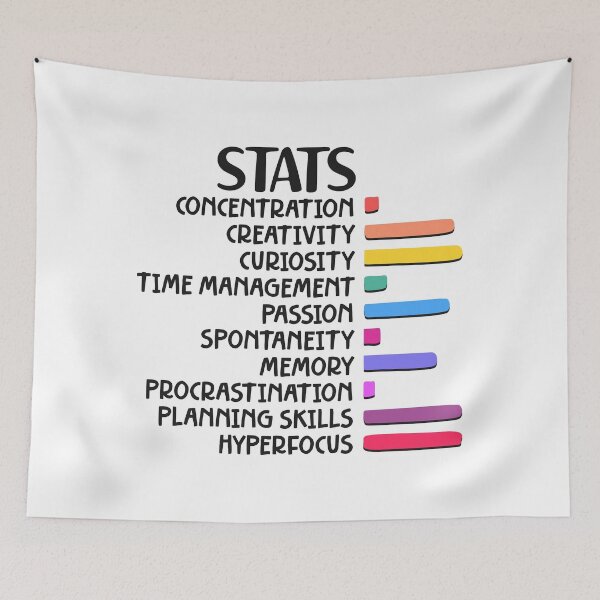Item preview, ADHD Stats designed and sold by Dolphin Graphic.
