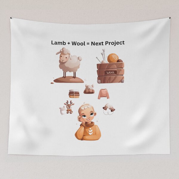 Item preview, Lamb + Wool = Next Project designed and sold by JJs-Tees.