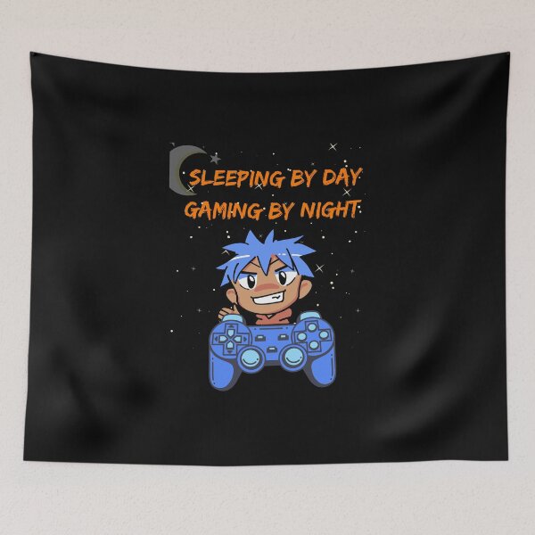 Item preview, Sleeping by day gaming by night anime joke  designed and sold by t1n3333.