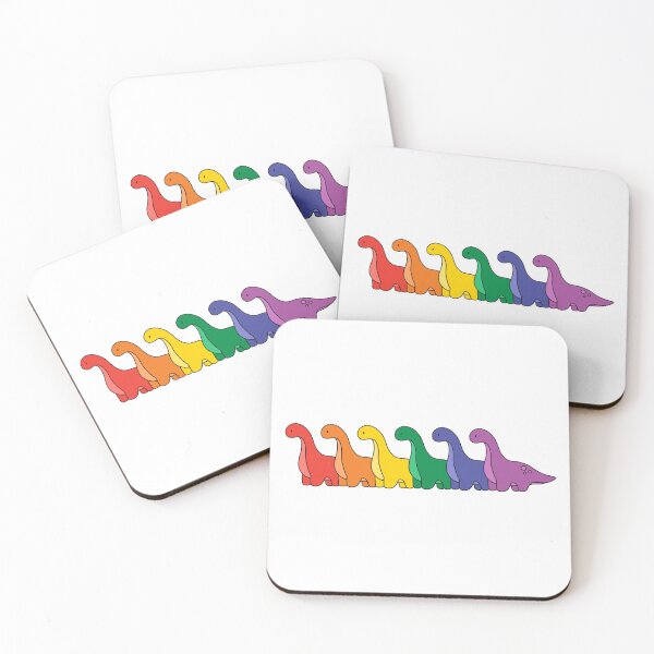 Item preview, Simple rainbow/pride dinosaurs designed and sold by Cindermoon.