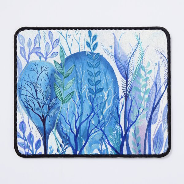 Item preview, Sea Garden 5 - Intuitive abstract watercolour painting in blue by Kirsten Bailey designed and sold by klbailey.