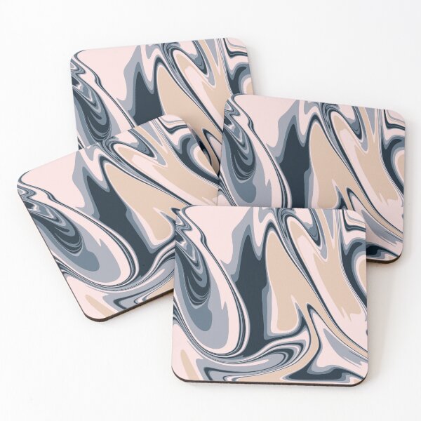Item preview, Gold and Navy Liquid Abstract Artwork  designed and sold by patternsoup.
