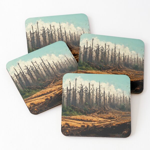 Item preview, devastated tree field, shaved forest, pile of wood designed and sold by Paradigme.
