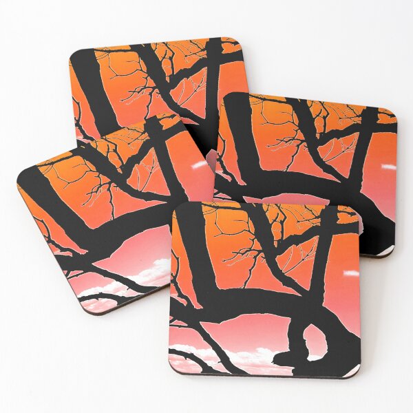 Item preview, Silhouette Tree Branches and Pretty Sky 1 of 8 - Orange and Pink designed and sold by Beachy.
