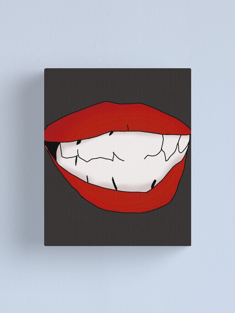 Smiling Red Lips  Canvas Print for Sale by Usagicollection