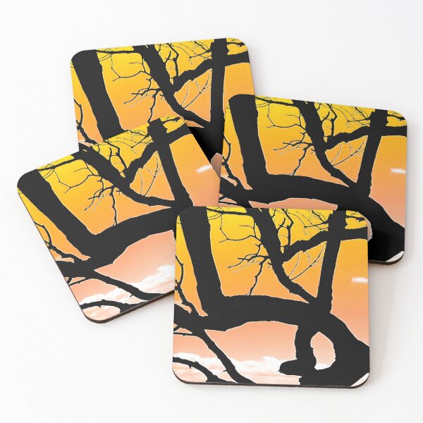 Item preview, Silhouette Tree Branches and Pretty Sky 2 of 8 - Golden Yellow and Peach designed and sold by Beachy.
