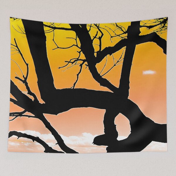 Item preview, Silhouette Tree Branches and Pretty Sky 2 of 8 - Golden Yellow and Peach designed and sold by Beachy.