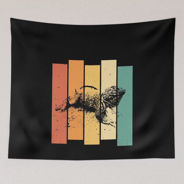 Item preview, Crotaphytus Collaris Reptile Iguana Colorful Retro designed and sold by StrongShirts.