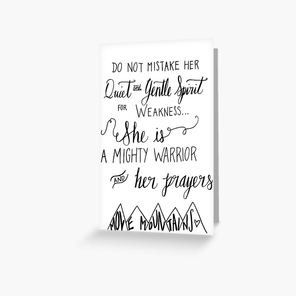 "Prayer moves mountains quote" Greeting Card by SheLaughs | Redbubble