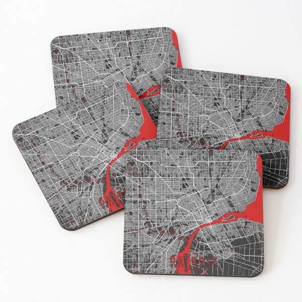 Item preview, Detroit City Map of Michigan, USA - Oriental designed and sold by deMAP.