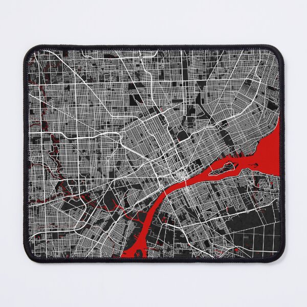 Item preview, Detroit City Map of Michigan, USA - Oriental designed and sold by deMAP.