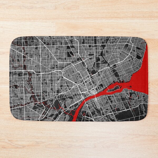 Item preview, Detroit City Map of Michigan, USA - Oriental designed and sold by deMAP.