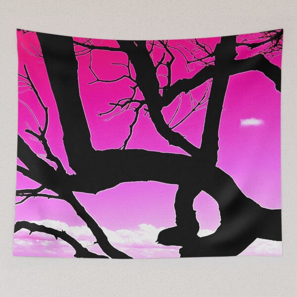 Item preview, Silhouette Tree Branches and Pretty Sky 6 of 8 - Magenta and Pink designed and sold by Beachy.