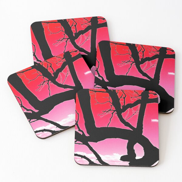 Item preview, Silhouette Tree Branches and Pretty Sky 7 of 8 - Hot Pink and Pink designed and sold by Beachy.
