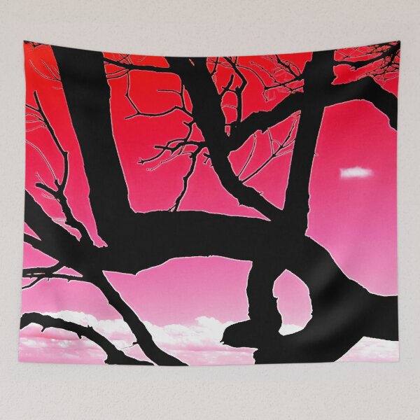 Item preview, Silhouette Tree Branches and Pretty Sky 7 of 8 - Hot Pink and Pink designed and sold by Beachy.