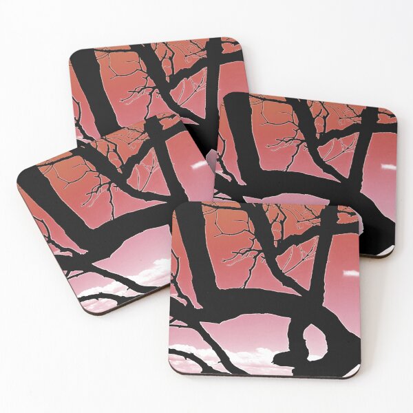 Item preview, Silhouette Tree Branches and Pretty Sky 8 of 8 - Dusty Pink and Pink designed and sold by Beachy.