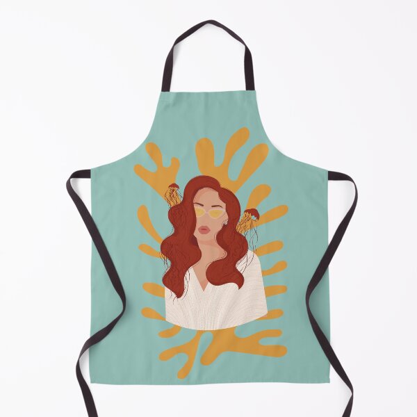 Item preview, coral, red hair woman illustration designed and sold by Colour-up.