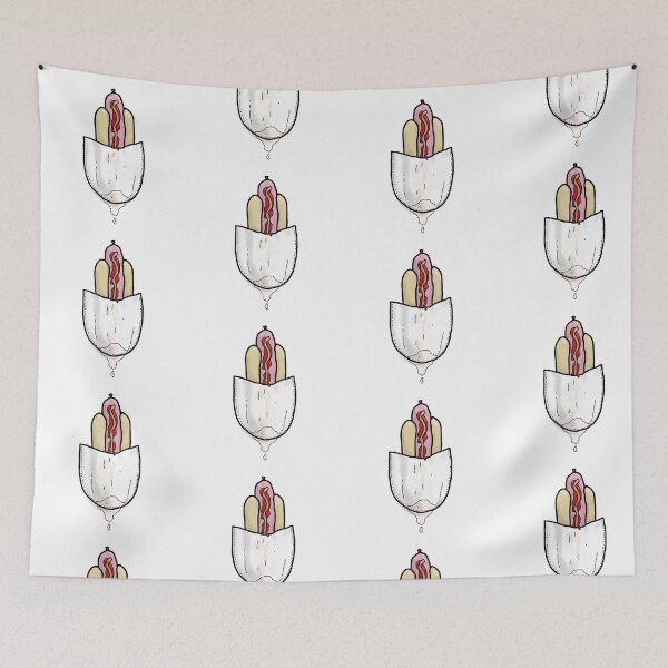Item preview, Pocket hotdog! - cartoon tattoo style designed and sold by Dopamine Dumpster.