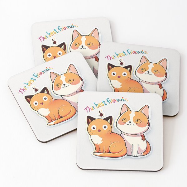 Item preview, Cat and Dog kawaii illustration style#5-1 designed and sold by FunArt4You.