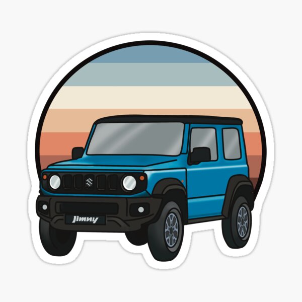 Suzuki Jimny (Jungle Green) Retro Pastel Stripes 