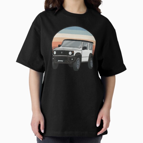 Item preview, Suzuki Jimny (White) Retro Pastel Stripes  designed and sold by Kiah Rose Creative.