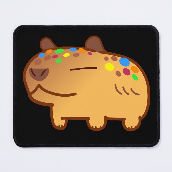 Item preview, Dark Background Version of One Golden Candy Chocolate Chip Cookie Capybara designed and sold by MiscibilityArt.