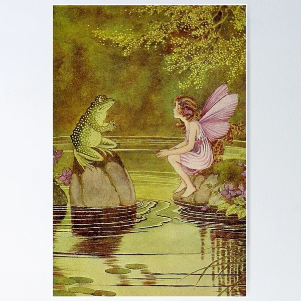 Fairy Core Room Decor Wall Art Grunge Poster Room Decor Aesthetic Living Room  Home Office and Bedroom Decor Kawaii Fairycore Frog Fairies Wall Art Decor  Teen Cool Wall Decor Art Print Poster