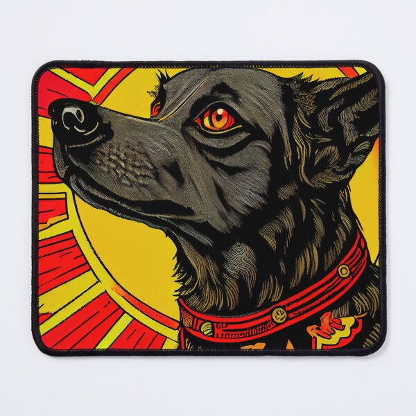 Item preview, Cute dog in front of red and yellow sun designed and sold by dholzric.