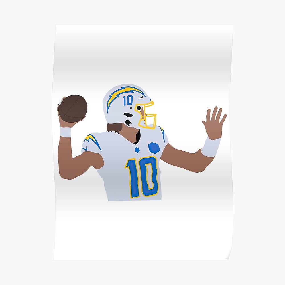 Justin Herbert Home Jersey Sticker for Sale by designsheaven