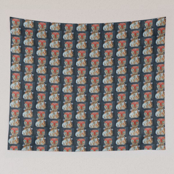 Item preview, Blue Eyed Cat designed and sold by BeaOutsiderArt.