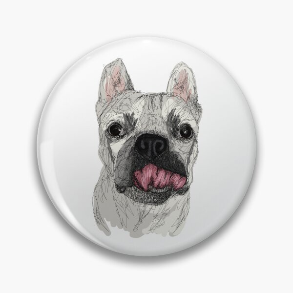 Artikelvorschau, Bulldoggenzeichnung mit Kritzelkunst entworfen und verkauft von KondeHipe.