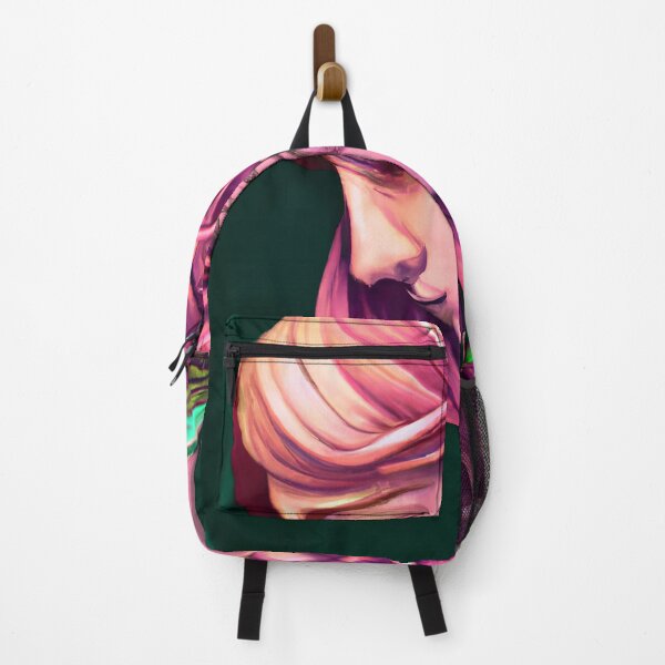 Item preview, Girl in Black Armor with Pink Hair, Surrounded by Evil Swirls designed and sold by oanaunciuleanu.