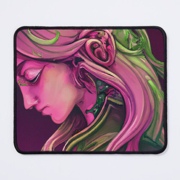 Item preview, Girl in Black Armor with Pink Hair, Surrounded by Evil Swirls designed and sold by oanaunciuleanu.