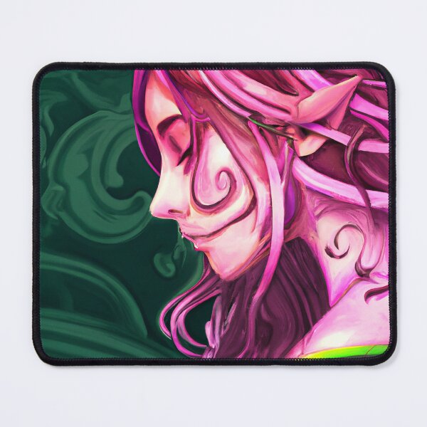 Item preview, Girl in Black Armor with Pink Hair, Surrounded by Evil Swirls designed and sold by oanaunciuleanu.
