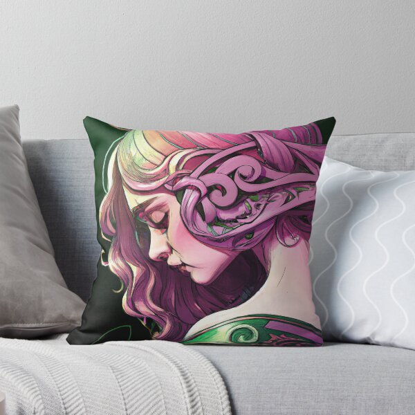 Item preview, Girl in Black Armor with Pink Hair, Surrounded by Evil Swirls designed and sold by oanaunciuleanu.