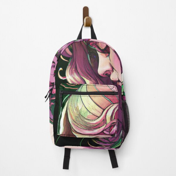 Item preview, Girl in Black Armor with Pink Hair, Surrounded by Evil Swirls designed and sold by oanaunciuleanu.