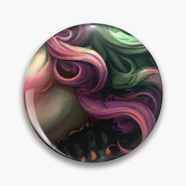 Item preview, Girl in Black Armor with Pink Hair, Surrounded by Evil Swirls designed and sold by oanaunciuleanu.