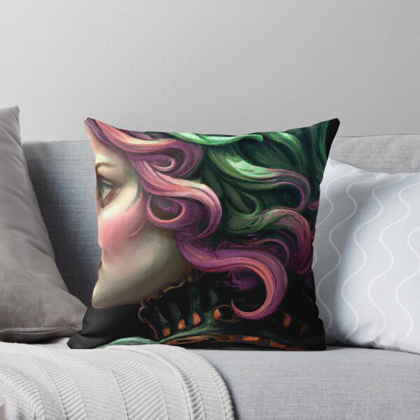 Item preview, Girl in Black Armor with Pink Hair, Surrounded by Evil Swirls designed and sold by oanaunciuleanu.