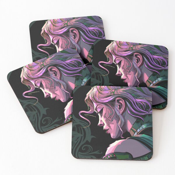 Item preview, Girl in Black Armor with Pink Hair, Surrounded by Evil Swirls designed and sold by oanaunciuleanu.