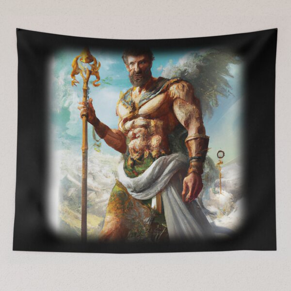 Item preview, Painting of a Greek god designed and sold by Perryfranken.