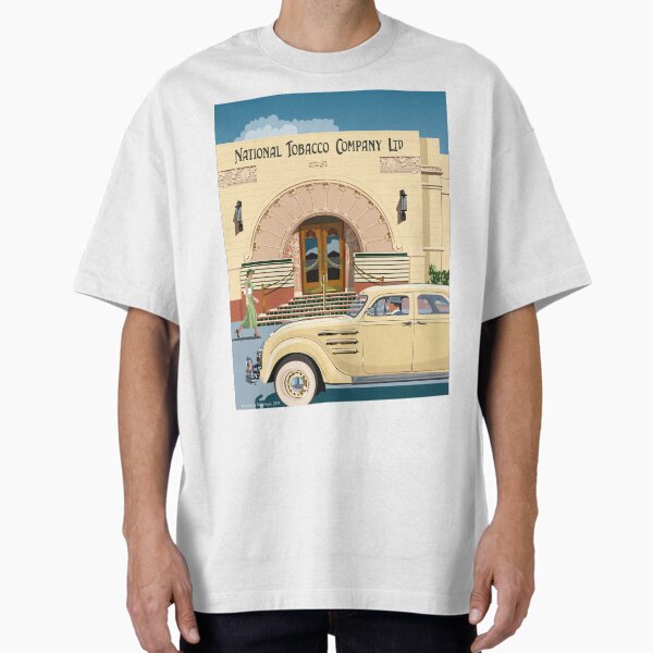 Item preview, Art Deco Napier Tobacco Building with Chrysler Airflow designed and sold by contourcreative.