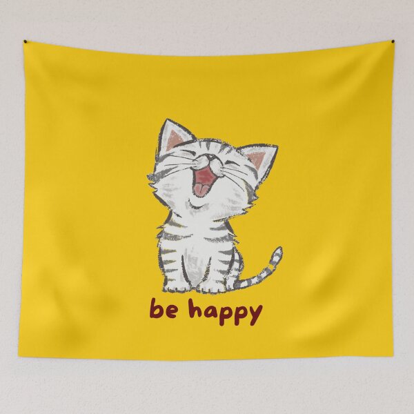 Item preview, CAT BE HAPPY cute design designed and sold by ARTISTOPRO.
