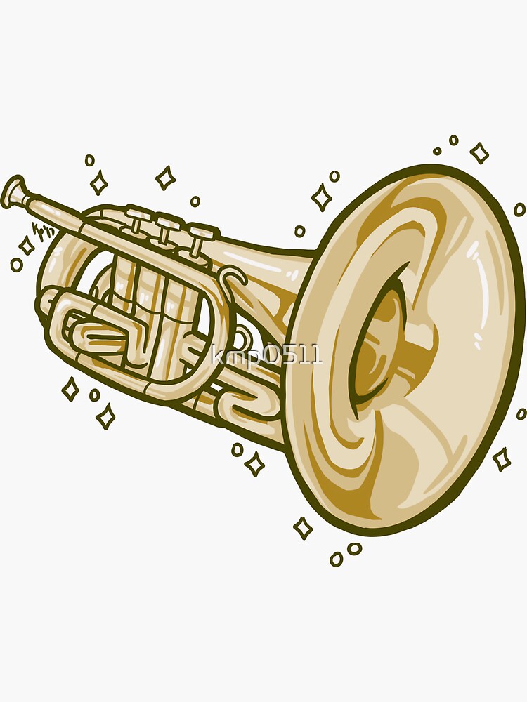 "Mellophone!! (Gold)" Sticker for Sale by kmp0511 Redbubble