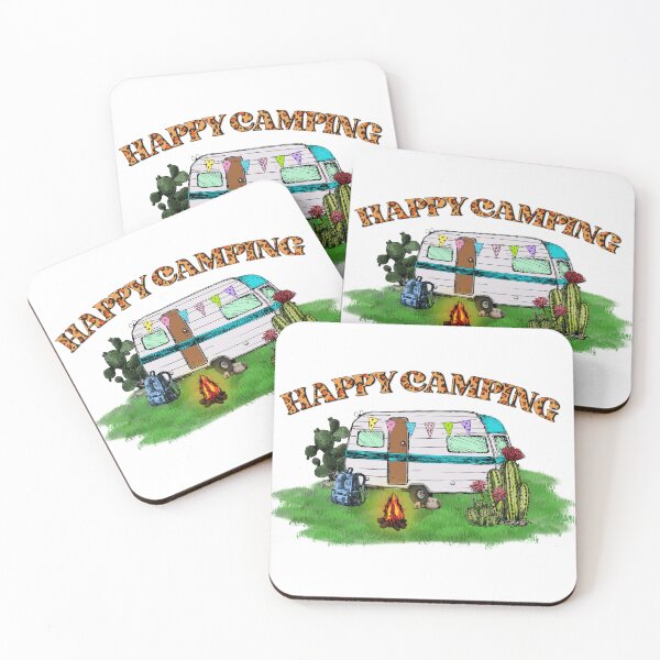 Item preview, Happy Camping Campfire Adventure Leopard Skin Sublimation designed and sold by travelesque.