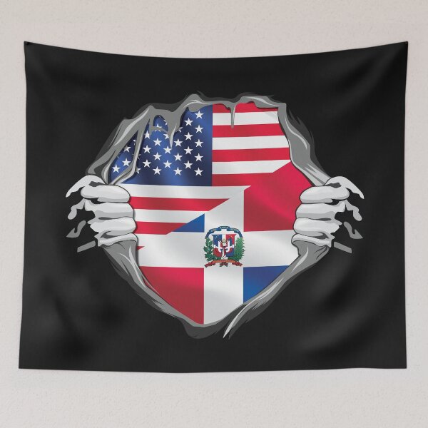 Item preview, Dominican American Roots Flag designed and sold by RahallusNtx.