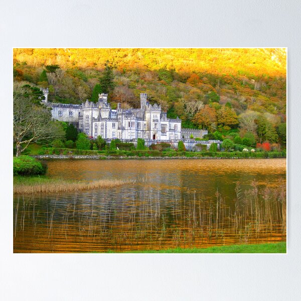 Item preview, Kylemore Abbey - Autumnal Sunset Reflections designed and sold by Honor Kyne.