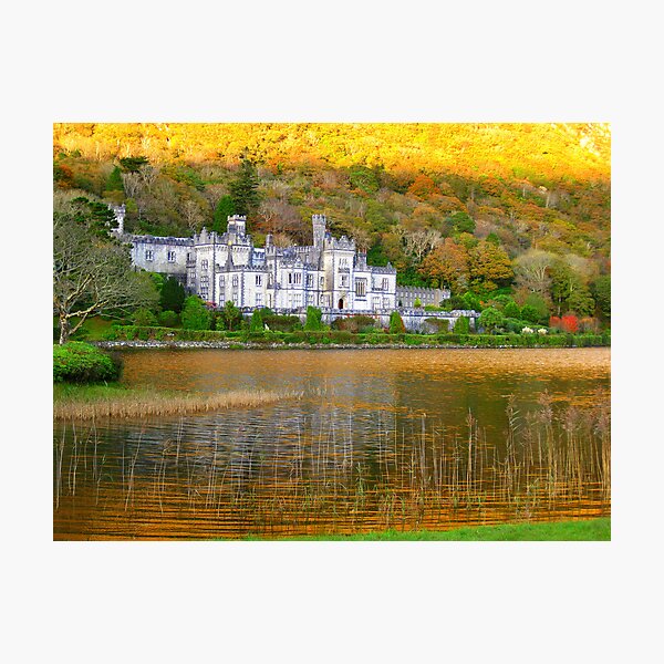 Item preview, Kylemore Abbey - Autumnal Sunset Reflections designed and sold by Honor Kyne.