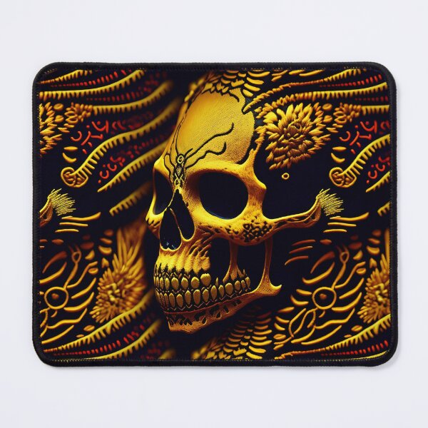 Item preview, Golder skull Embroidered Pattern 12_S60 designed and sold by CreArtorium.