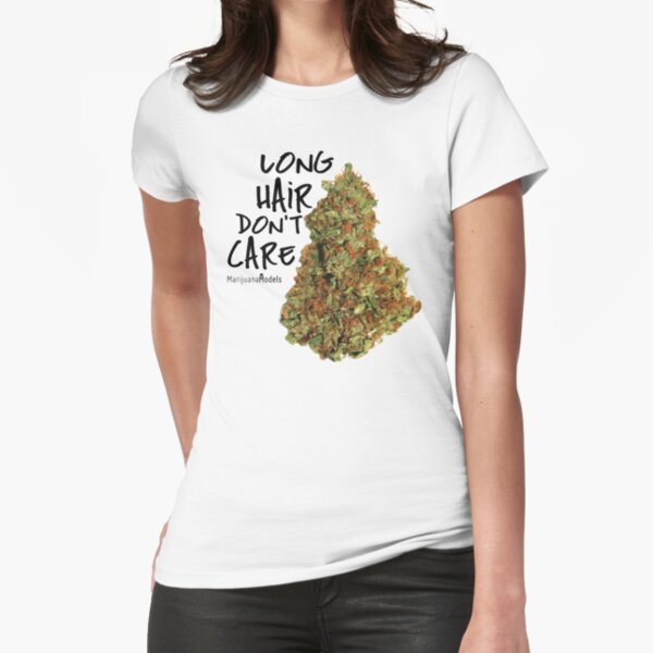 Long Hair Don't Care Fitted T-Shirt